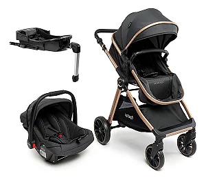 Carrinho De Bebê Romanzo Infanti Travel System Trio Isofix Cor Preto Bronze