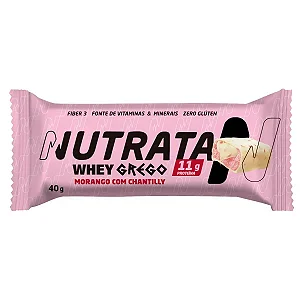 WHEY GREGO BAR MORANGO COM CHANTILLY (40G) NUTRATA