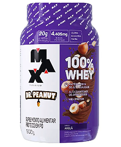 100% WHEY MAX TITANIUM X DR PEANUT AVELÃ 900G