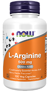 L-ARGININA 500MG 100 CÁPSULAS NOW FOODS