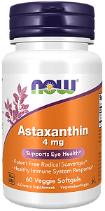 ASTAXANTINA 4MG 60 CÁPSULAS NOW FOODS