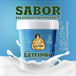 PASTA DE AMENDOIM LEITINHO COM WHEY PROTEIN 450G - LA GANEXA