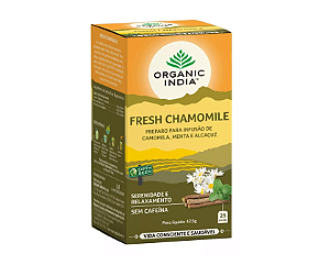 CHÁ ORGANIC INDIA FRESH CHAMOMILE