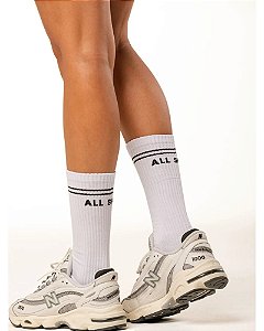MEIA CANO ALTO ALL SHAPE - BRANCO E PRETO