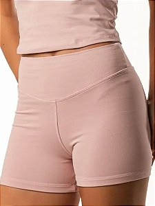 SHORT COM CÓS EM V FORRADO ROSA BEBÊ - ALL SHAPE