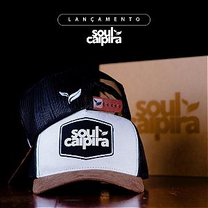Boné Soul Caipira - Suede Branco/Marrom