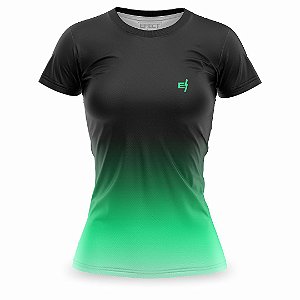 Camiseta Feminina Fitness Preto e Verde