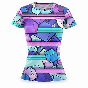 Camiseta Feminina Fitness Geometric