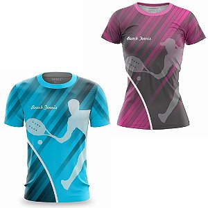 Kit Camiseta Dry Fit Casal Beach Tennis