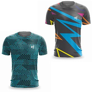 Kit 2 Camisetas Fitness Masculina - Risc e Ray