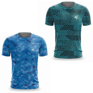 Kit 2 Camisetas Fitness Masculina - Atenas e Risc