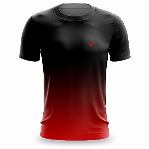 Camiseta Fitness Masculina Preto Vermelho