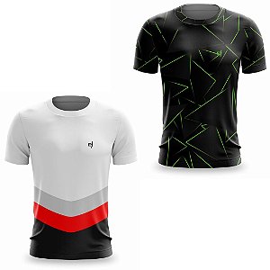 Kit 2 Camisetas Fitness Masculina - Jump e Neon Green