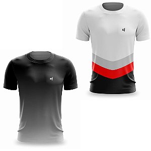 Kit 2 Camisetas Fitness Masculina - Black e Jump