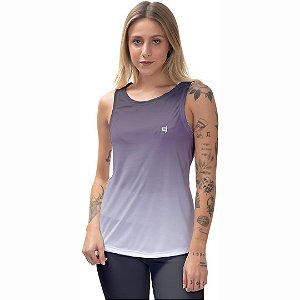 Regata Fitness Feminina - Preto Cinza