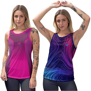 Kit 2 Regatas Fitness Feminina - JOY e Prisma