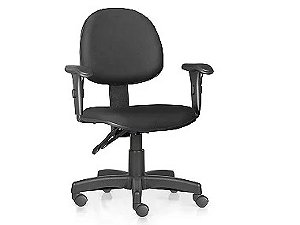 Cadeira Executiva Ergonômica Back system  NR17 DA ABNT Com  Regulagem de  Braço - em  courvin preto