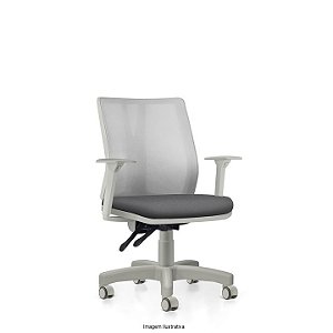 Cadeira de Escritório Diretor Addit Ergonômica Cinza em Tela Original Frisokar