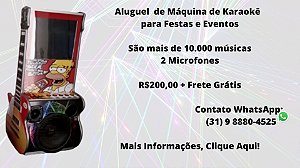 Locação de Máquina de Karaokê, Música e Fliperama