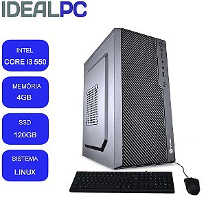 Computador IdealPC Intel Core I3 550 4GB SSD 120GB LINUX - iHome 5504G120G