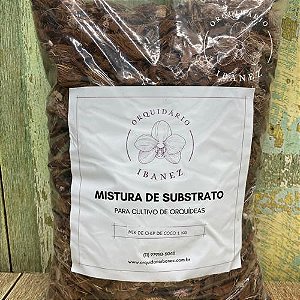Substrato  Mix chip de coco ( Orquidario Ibanez )   1kg