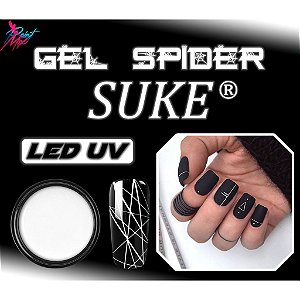 Gel Teia de Aranha Elástico Decoração 8ml LED UV  Spider Suke  Branco