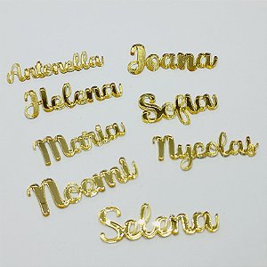 5 Nomes em acrilico  aprox 5cm - simples ( 1 nome)