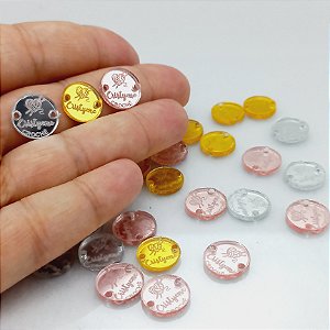 Tag Acrilica Redonda 1,2x1,2cm