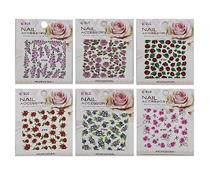 6 Cartelas - Adesivo de água - Sortido