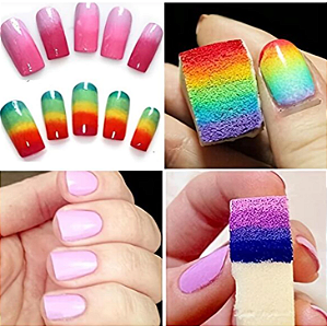 Kit Esponjas para Decoração de unhas Degradê Esponjado Nail Art Formato Triangular Queijinho