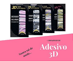 Adesivos 3D de unha diferentes modelos
