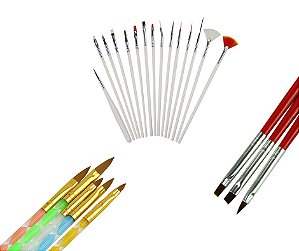 Pincéis para decoração de unhas