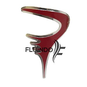 Plaqueta Emblema Adesivo Bike Alumínio Pinarello Vermelho
