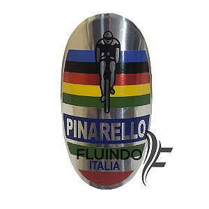 Plaqueta Emblema Adesivo Para Bike Alumínio Pinarello Italia