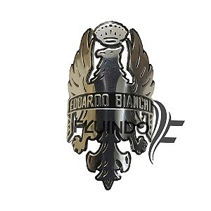 Plaqueta Emblema Adesivo Para Bike Alumínio - Bianchi Prata
