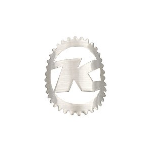Plaqueta Emblema Adesivo Para Bike Alumínio - Kona Prata