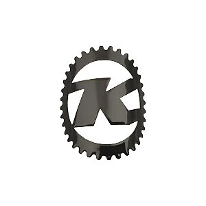 Plaqueta Emblema Adesivo Para Bike Alumínio - Kona Preto