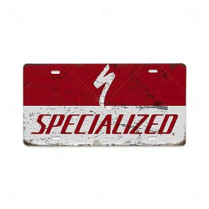 Placa Metálica Decorativa Ciclismo Vintage Bike Bicicleta 15x30mm - Specialized