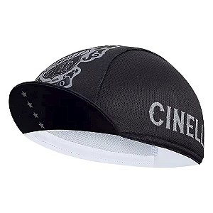 Boné Ciclismo Preto Clássico Vintage Retro Bike - Cinelli