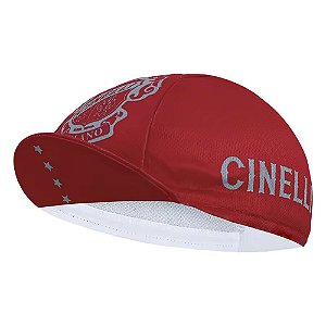 Boné Ciclismo Vermelho Clássico Vintage Retro Bike - Cinelli