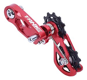 Esticador Tensionador de Corrente Bike Single Speed Vermelho - Tanke