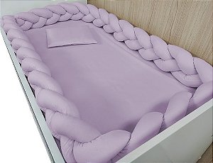 kit berço trança menina lilás