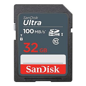 Cartão de Memória SanDisk 32GB Ultra 100MB/s - SDSDUNR-032G-GN3IN