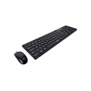 Kit teclado e mouse Genius SlimStar C126 Preto USB Teclas Multimídia
