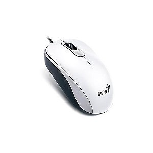 Mouse Genius DX-110 Branco - USB 1000 DPI 3 Botões Ambidestro Cabo 1,5m