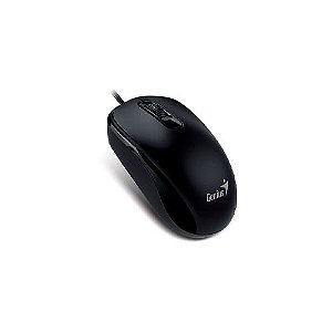 Mouse Genius DX-110 Preto - USB 1000 DPI 3 Botões Ambidestro Cabo 1,5m