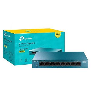 Switch TP-LINK Gigabit de Mesa 8 Portas LS108G