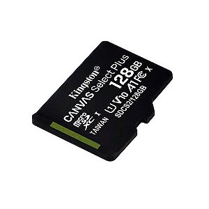 Cartão de Memória 128 GB SD Kingston Canvas Select Plus Classs 10UHSI Micro+Adaptador SDCS2128GB