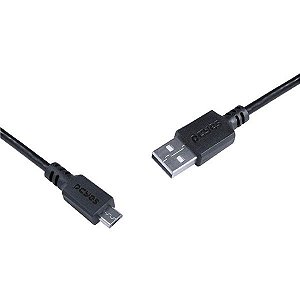 Cabo para celular smartphone micro USB para USB A 2.0 50 CM preto PMUAP-05 Vinik