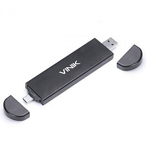 Case externo para SSD M.2 com conexão dupla USB A E USB Tipo C CSM2-USBAC Vinik